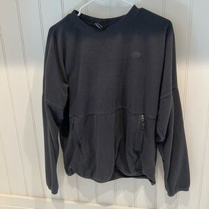 Dark Gray Fleece Sweatshirt with Zipper Pockets